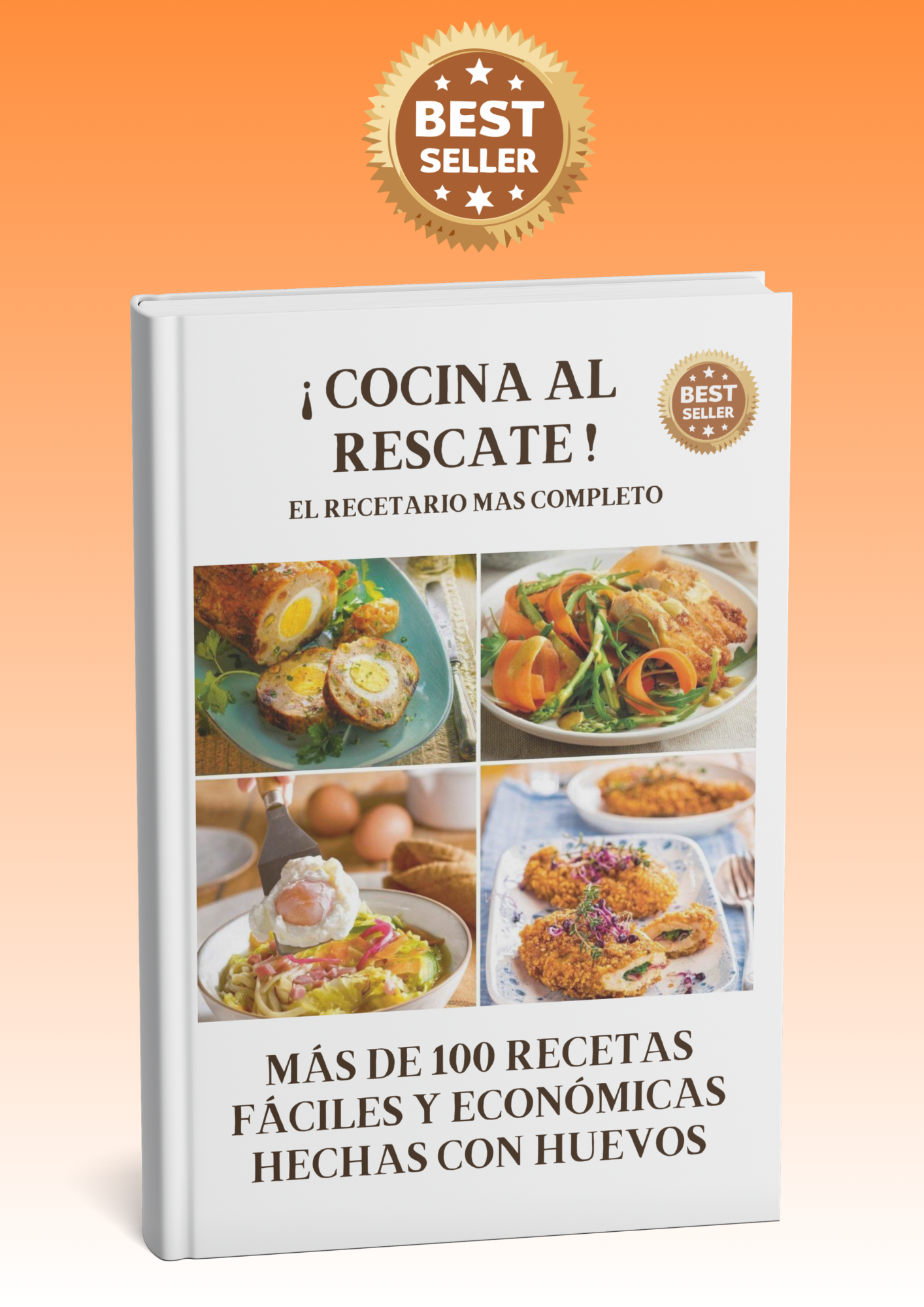 ¡COCINA AL RESCATE! 100 RECETAS FACILES Y ECÓNOMICAS CON HUEVOS + 8 BONOS EXCLUSIVOS